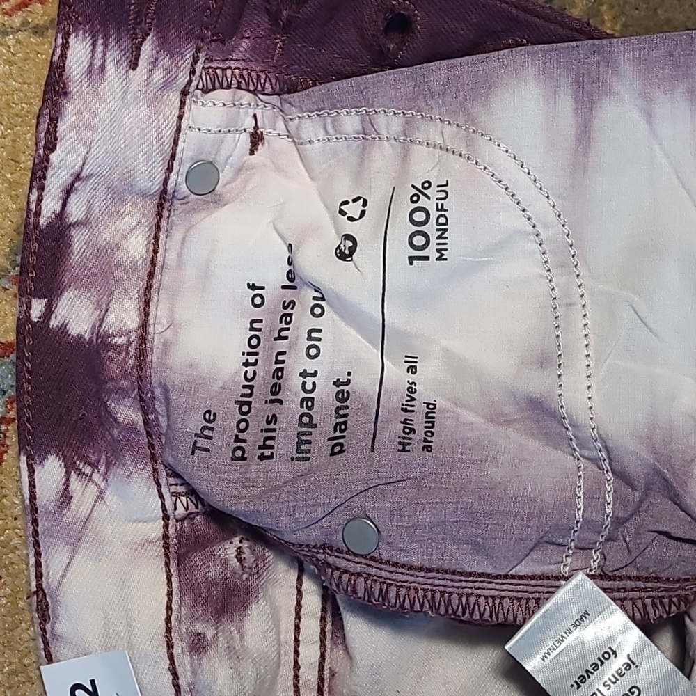 NWT PACSUN HIGH RISE STRAIGHT TIE DYE JEANS - Picture 8 of 10